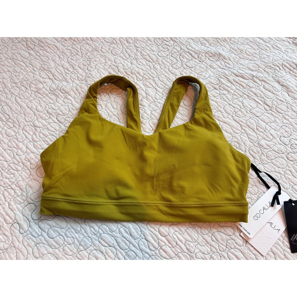 CALIA Inspire Medium Support Sports Bra Avocado Green Size XL